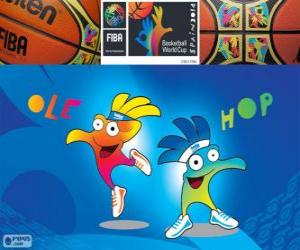 yapboz Ole ve Hop, 2014 FIBA Dünya Basketbol Şampiyonası maskotları